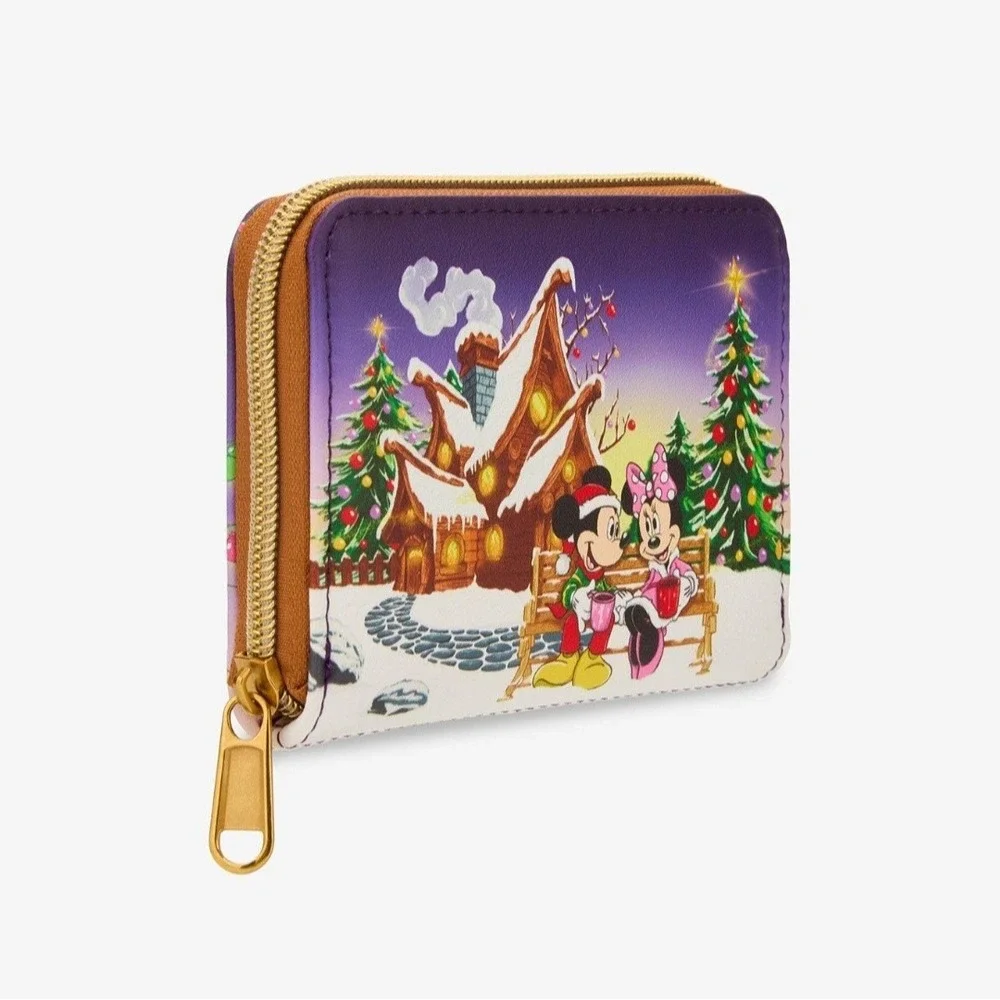 NEW Loungefly Disney Mickey Mouse & Minnie Mouse Holiday House Christmas Wallet!